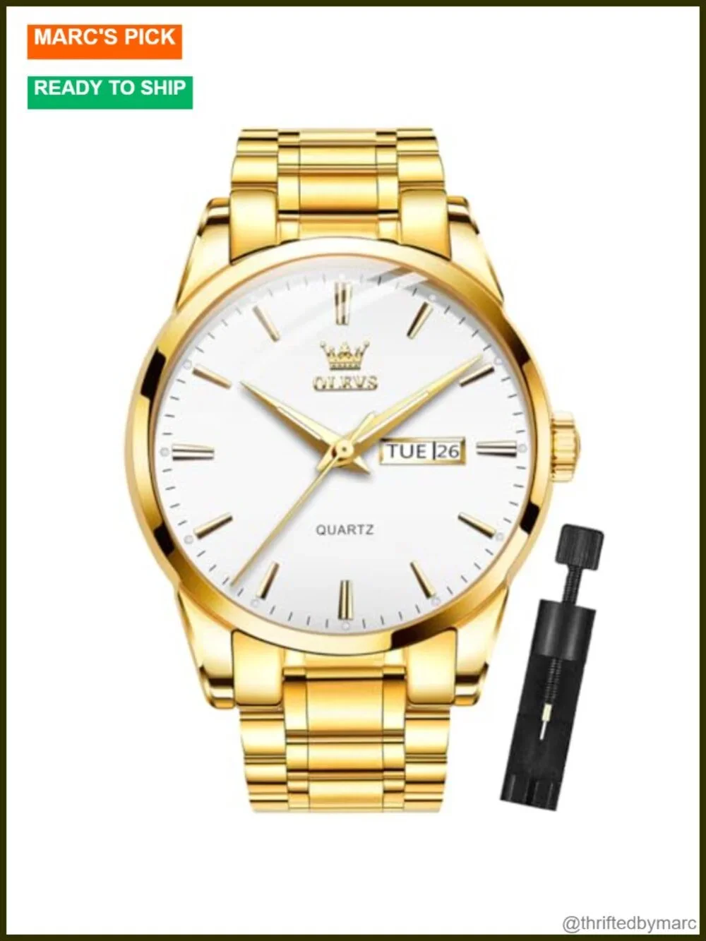 Analog Quartz Business Dress Watch Day Date Stainless Steel Luminous Waterproof
